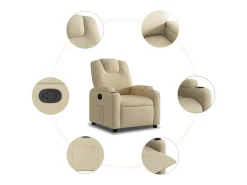 Sale Poltrona Reclinável | Poltrona Confortável Relax tecido cor SHL912656 Creme