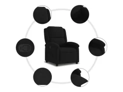 Poltrona| Poltrona Reclinável | Poltrona Confortável Relax veludo SHL618181 Preto