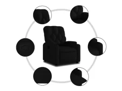 Poltrona| Poltrona Reclinável | Poltrona Confortável Relax tecido SHL679756 Preto