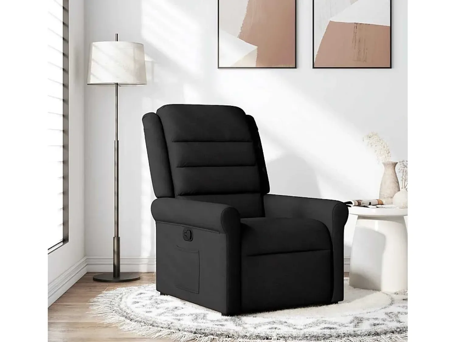 Hot Poltrona Reclinável | Poltrona Confortável Relax tecido SHL403007 Preto
