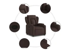 Sale Poltrona Reclinável | Poltrona Confortável Relax tecido -escuro SHL699620 Castanho