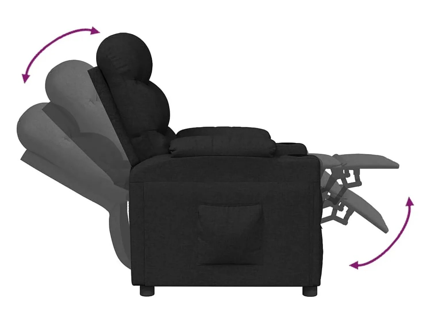 Discount Poltrona Reclinável | Poltrona Confortável Relax tecido SHL691379 Preto