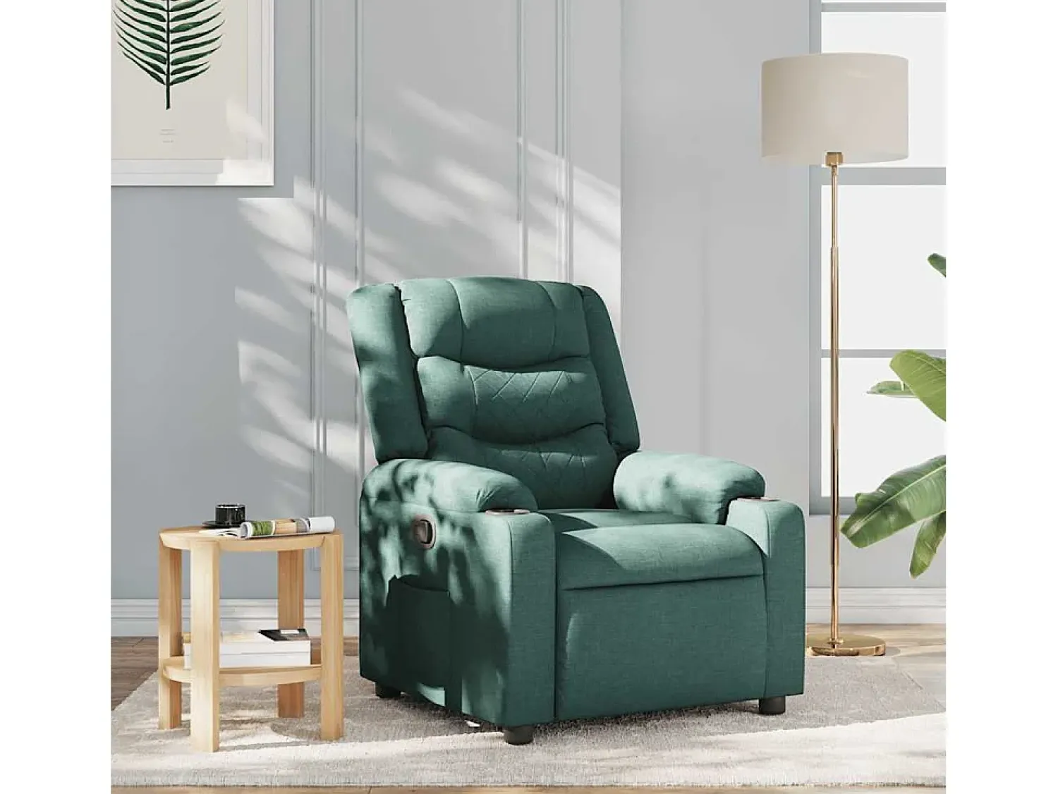 Poltrona| Poltrona Reclinável | Poltrona Confortável Relax tecido verde-escuro SHL927029 Verde pinho