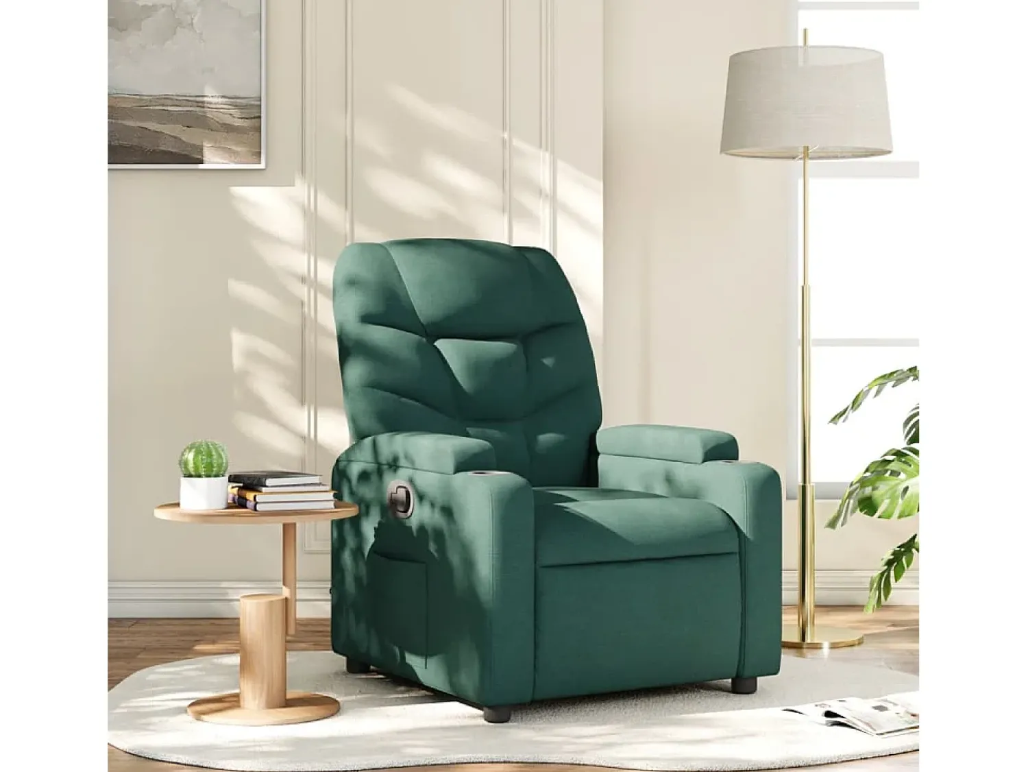 Poltrona| Poltrona Reclinável | Poltrona Confortável Relax tecido verde-escuro SHL57641 Verde pinho