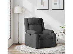 Best Poltrona Reclinável | Poltrona Confortável Relax tecido cinzento-escuro SHL170843 Cinza antracite