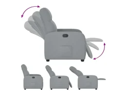 Poltrona| Poltrona Reclinável | Poltrona Confortável Relax tecido -claro SHL740362 Cinzento