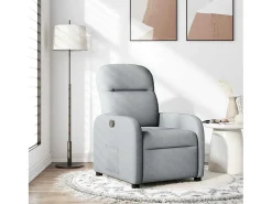 Poltrona| Poltrona Reclinável | Poltrona Confortável Relax tecido -claro SHL740362 Cinzento