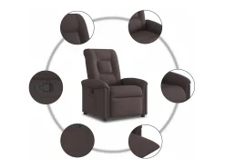 Poltrona Reclinável | Poltrona Confortável Relax tecido -escuro SHL605426^ Poltrona
