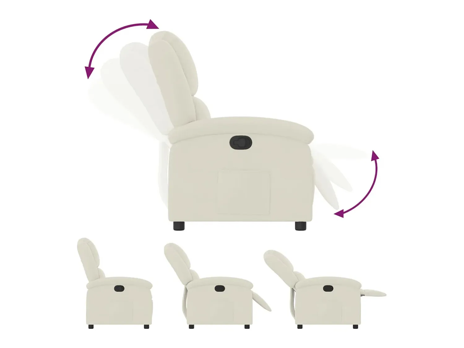 Poltrona Reclinável | Poltrona Confortável Relax veludo SHL67608^ Poltrona