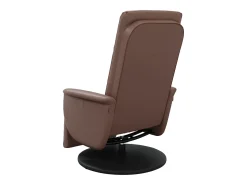 Poltrona|vidaxl Poltrona reclinável c/ apoio de pés couro artificial Castanho