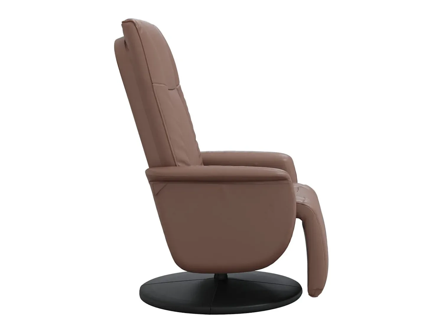 Poltrona|vidaxl Poltrona reclinável c/ apoio de pés couro artificial Castanho