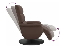 Sale vidaxl Poltrona reclinável c/ apoio de pés couro artificial Castanho