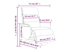 Sale vidaxl Poltrona reclinável c/ apoio de pés couro artificial Castanho