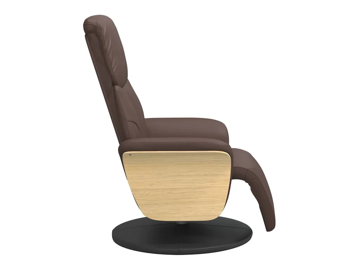 Best Poltrona reclinável com apoio de pés couro artificial SHL682240 Castanho
