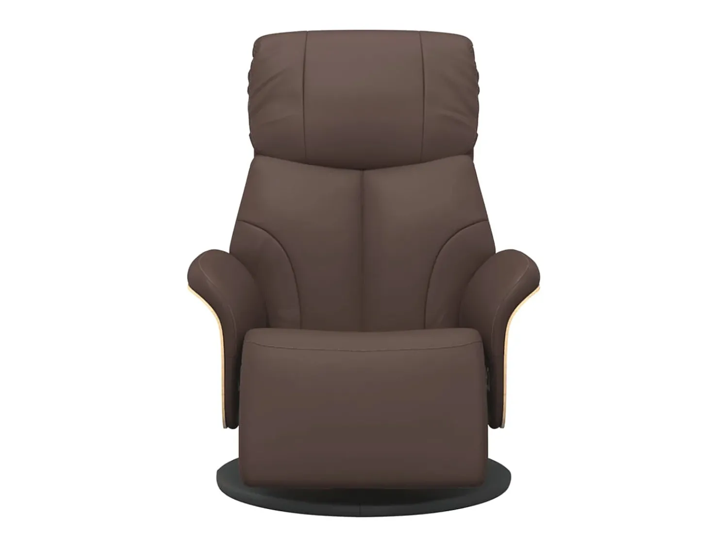 Best Poltrona reclinável com apoio de pés couro artificial SHL682240 Castanho