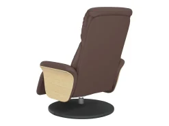 Best Poltrona reclinável com apoio de pés couro artificial SHL682240 Castanho