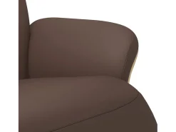 Best Poltrona reclinável com apoio de pés couro artificial SHL682240 Castanho