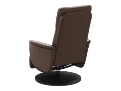 Poltrona| Poltrona reclinável com apoio de pés couro artificial SHL691435 Castanho