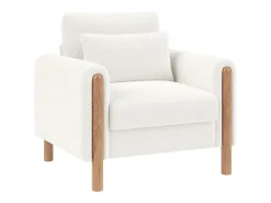Best Poltrona reclinável confortável com almofadas grossas para sala de estar, escritório ou quarto, branca. Branco