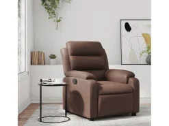 Discount Poltrona reclinável couro artificial SHL139711 Castanho