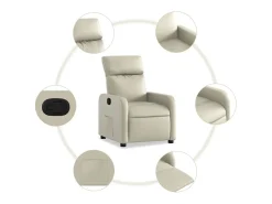vidaxl Poltrona reclinável couro artificial cor^ Poltrona