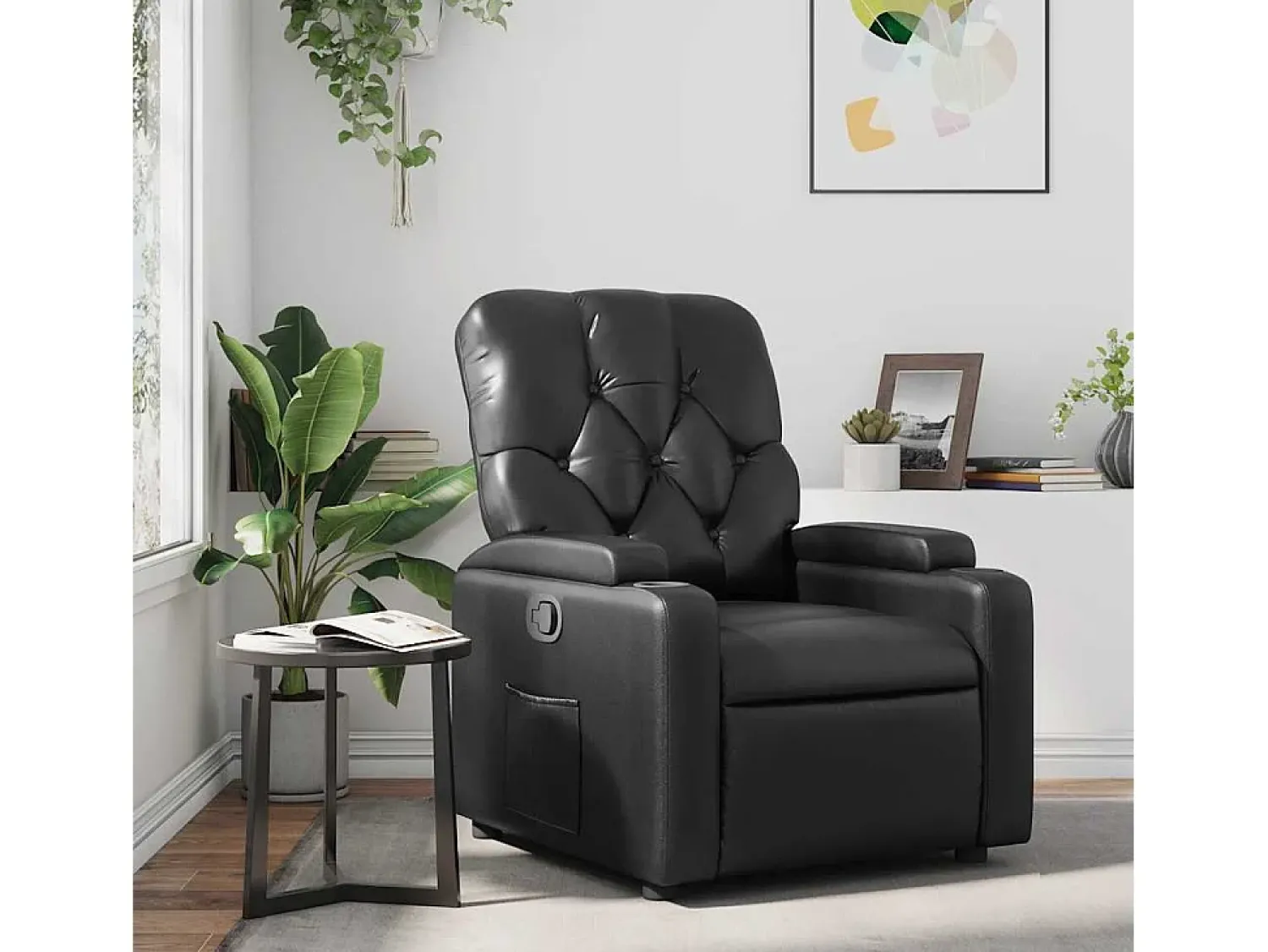 Poltrona* Poltrona reclinável couro artificial SHL809003 Preto