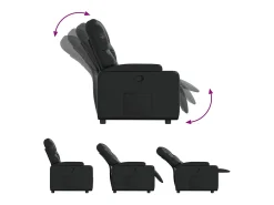Poltrona* Poltrona reclinável couro artificial SHL809003 Preto