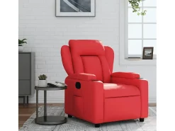 New Poltrona reclinável couro artificial SHL909772 Vermelho