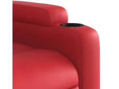 New Poltrona reclinável couro artificial SHL909772 Vermelho