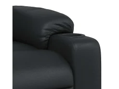 Best Poltrona reclinável couro artificial SHL661943 Preto
