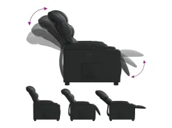 Best Poltrona reclinável couro artificial SHL661943 Preto