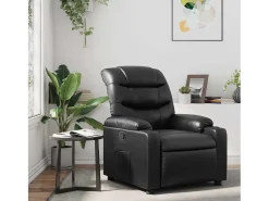Best Poltrona reclinável couro artificial SHL661943 Preto