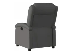 Clearance Poltrona reclinável couro genuíno PT364026 Cinzento