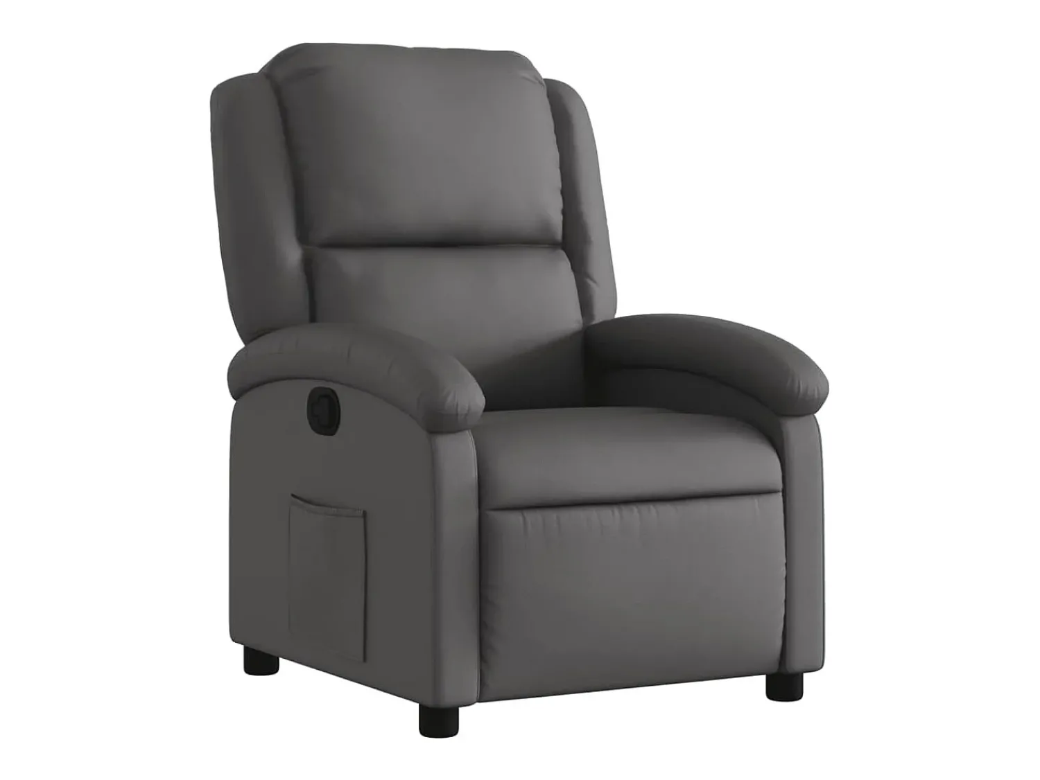 Clearance Poltrona reclinável couro genuíno PT364026 Cinzento