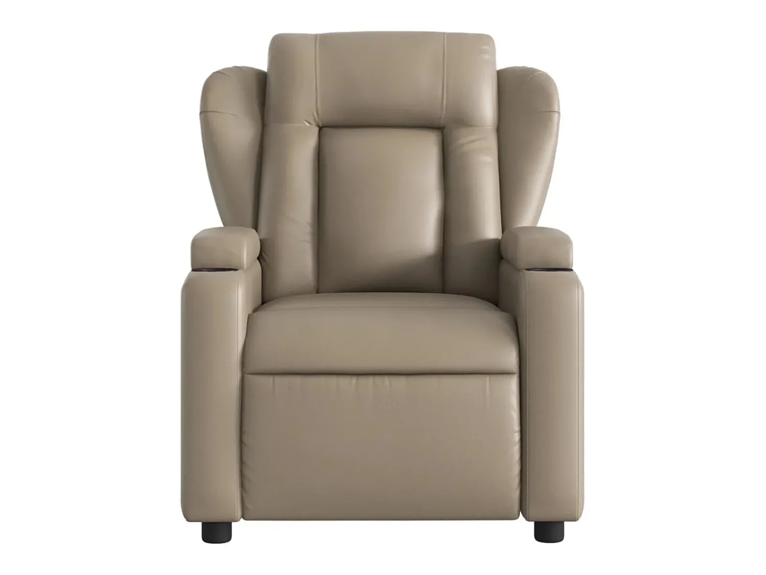 Poltrona reclinável couro artificial cor cappuccino SHL335230^ Poltrona