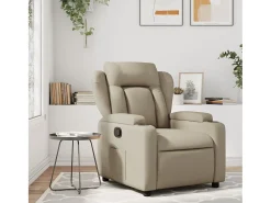 Poltrona reclinável couro artificial cor cappuccino SHL335230^ Poltrona