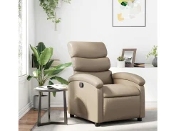 Poltrona| Poltrona reclinável couro artificial cor cappuccino SHL349614 Castanho