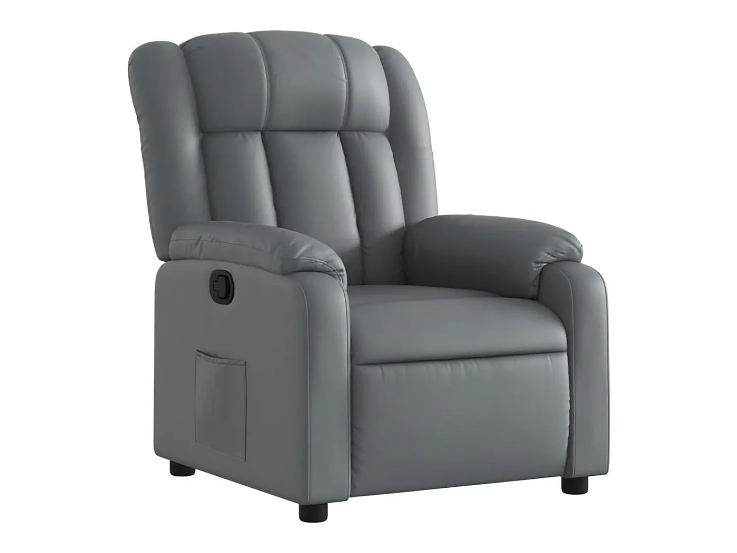 Poltrona|vidaxl Poltrona reclinável couro artificial Cinzento
