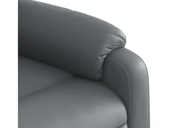 Poltrona|vidaxl Poltrona reclinável couro artificial Cinzento