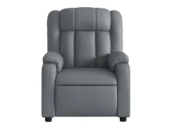 Poltrona|vidaxl Poltrona reclinável couro artificial Cinzento