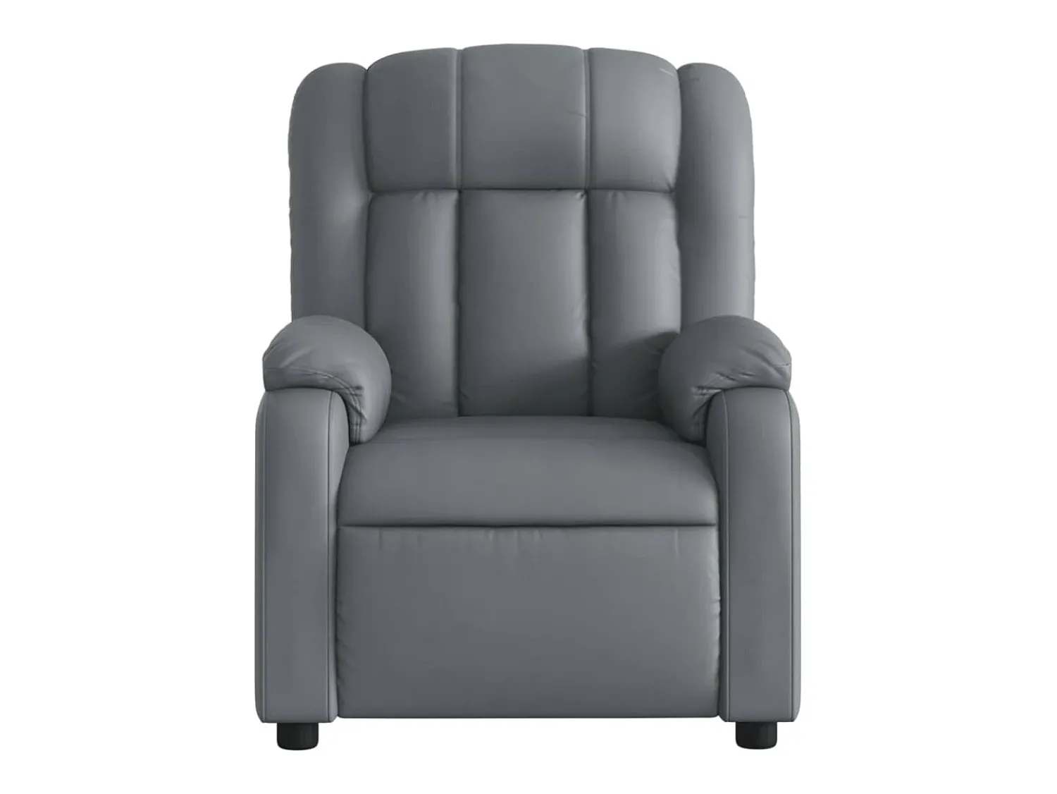 Poltrona|vidaxl Poltrona reclinável couro artificial Cinzento