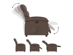 Poltrona| Poltrona reclinável couro artificial SHL852271 Castanho
