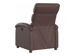 Poltrona| Poltrona reclinável couro artificial SHL852271 Castanho