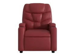 Poltrona| Poltrona reclinável couro artificial tinto SHL730695 Vermelho