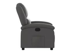 Poltrona reclinável couro genuíno SHL932313 Cinzento