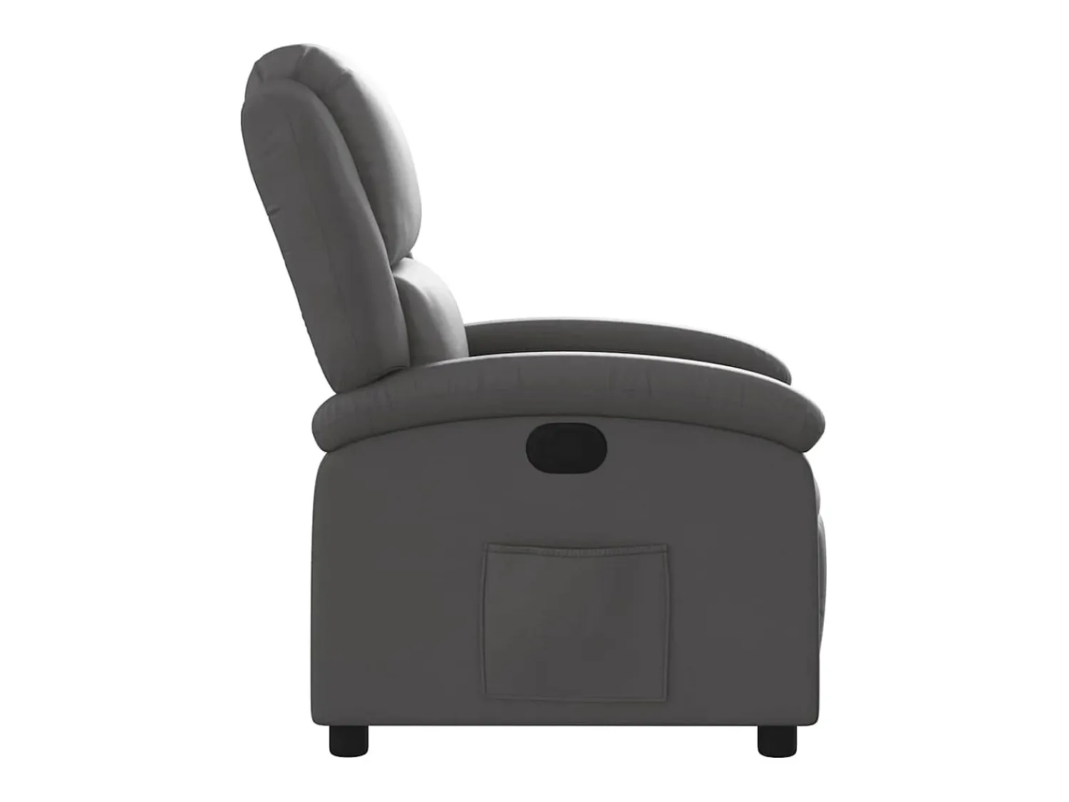 Poltrona reclinável couro genuíno SHL932313 Cinzento