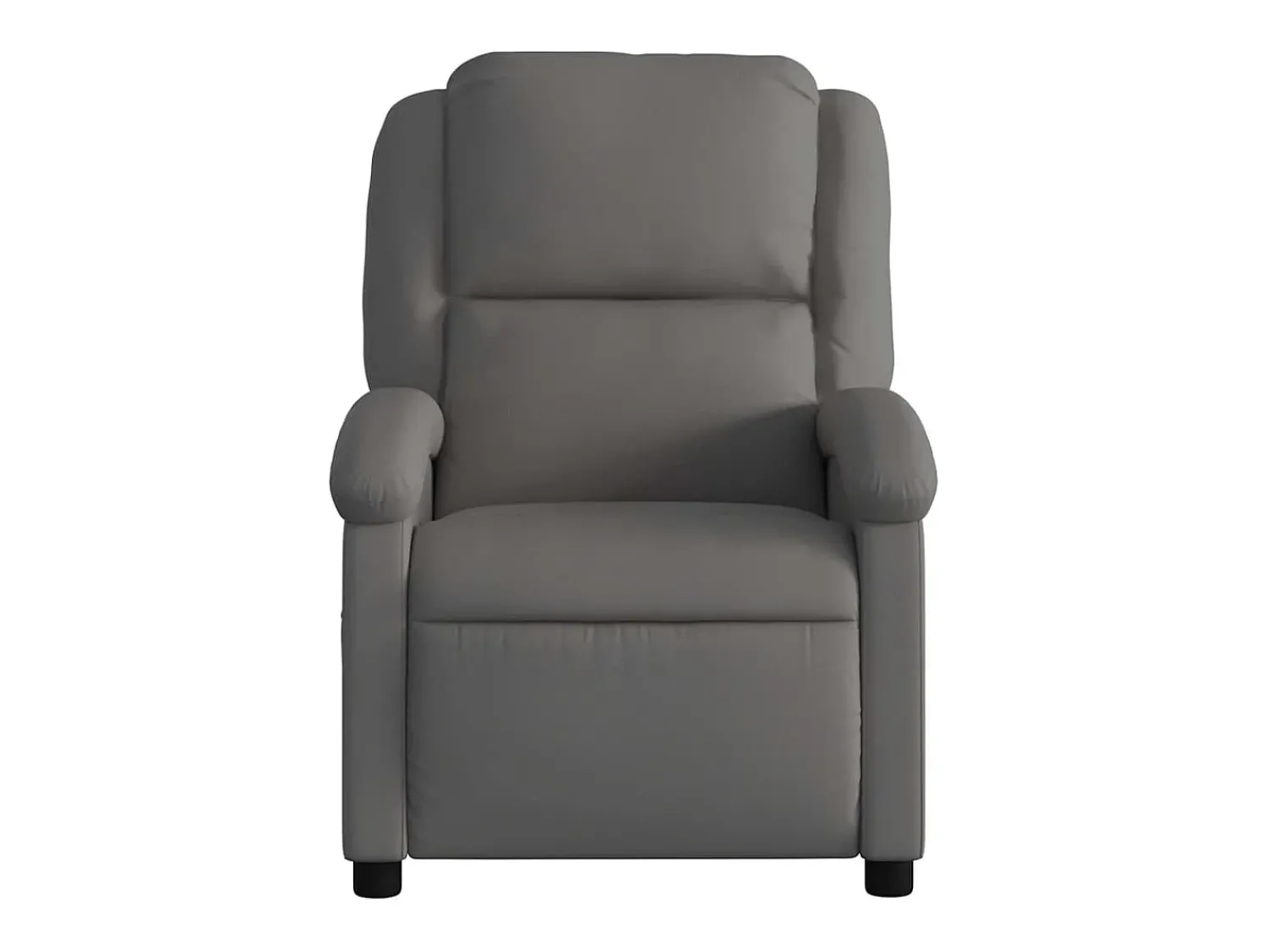 Poltrona reclinável couro genuíno SHL932313 Cinzento