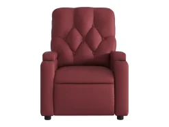 Poltrona| Poltrona reclinável couro artificial tinto SHL558781 Vermelho