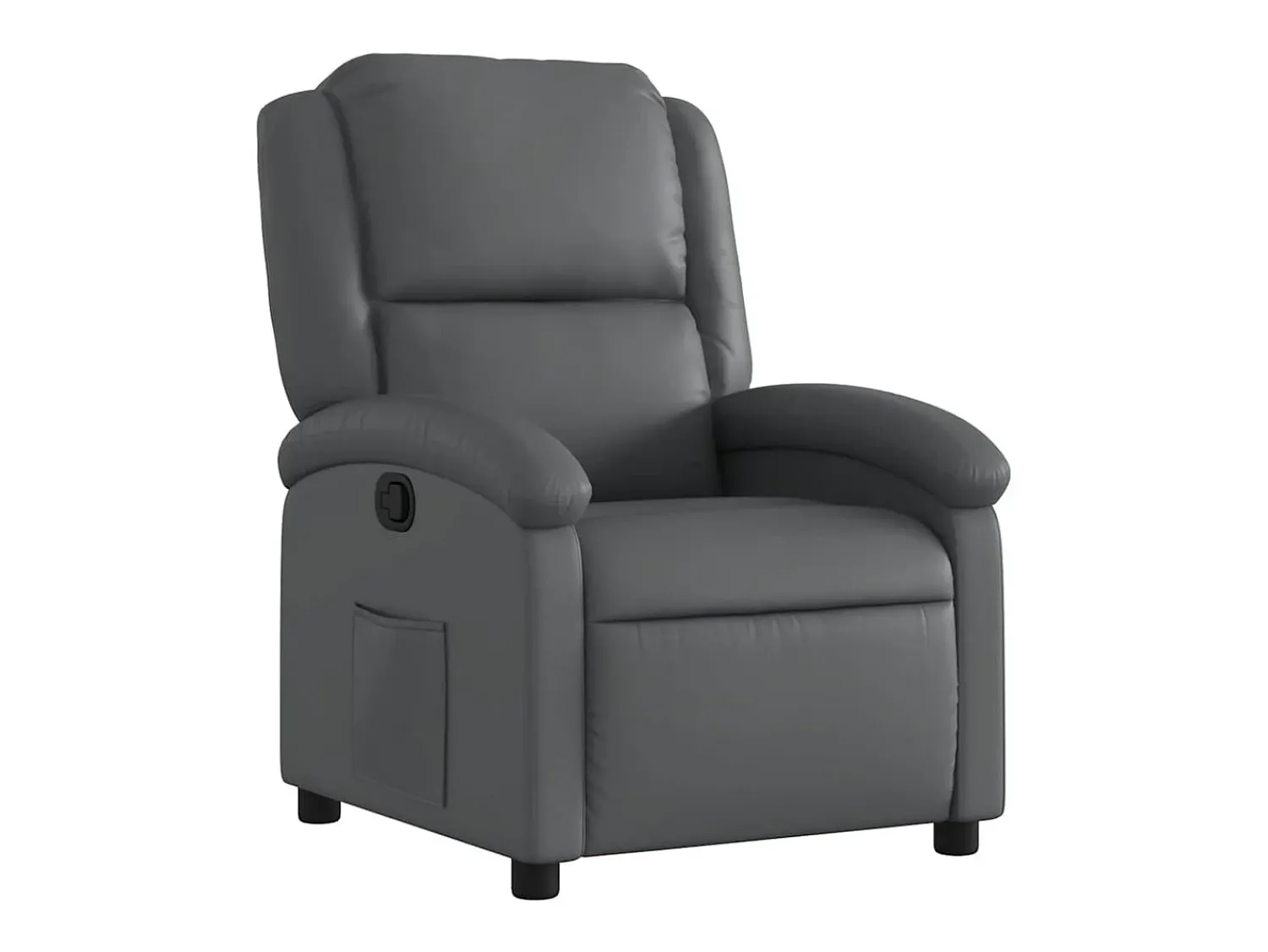 Poltrona*vidaxl Poltrona reclinável couro artificial Cinzento