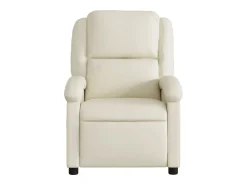 Hot Poltrona reclinável couro artificial cor PT742844 Creme